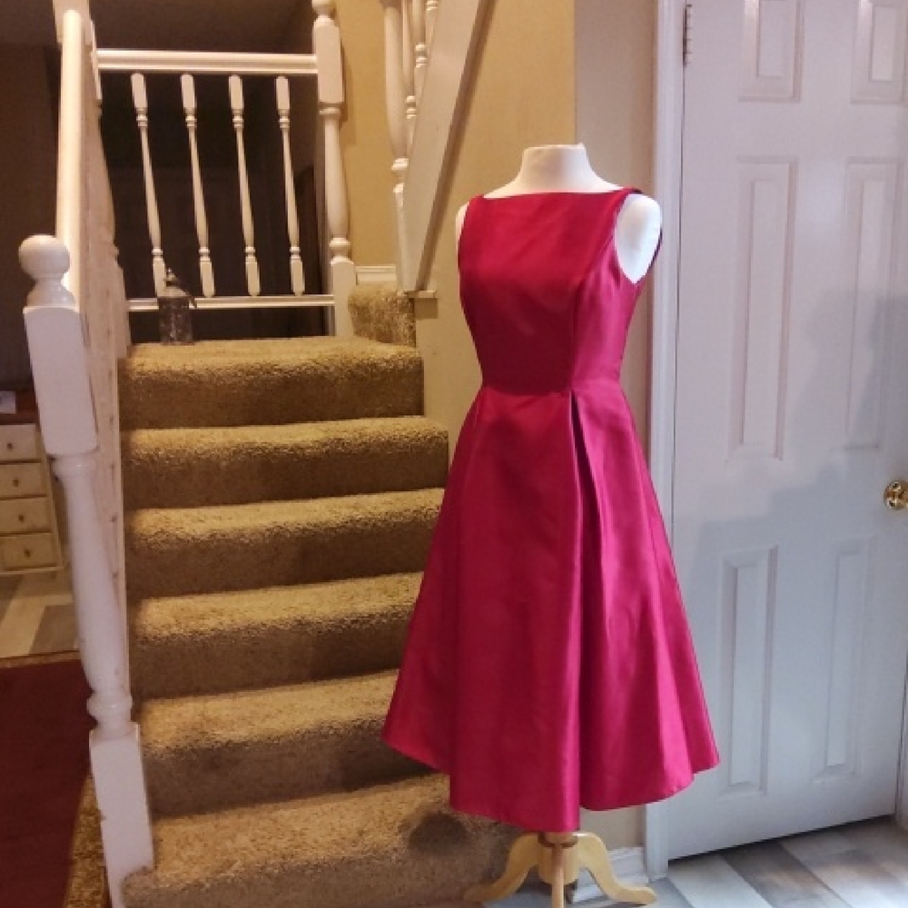 Adrianna Papell Red Midi Dress